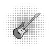 icône de bandes dessinées de guitare électrique vecteur