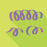 icône de confettis violet carnaval, style plat vecteur