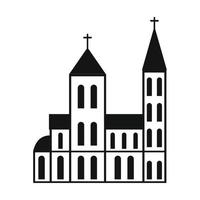icône simple église catholique vecteur