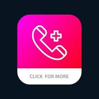 appeler sonner le téléphone de l'hôpital supprimer le bouton de l'application mobile version de ligne android et ios vecteur