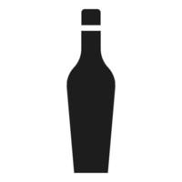 icône de bouteille de verre à vin, style simple vecteur