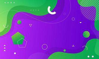 abstrait moderne de forme fluide vert et violet. vecteur eps10