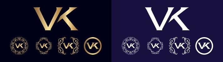 conception de vk de logo de marque d'entreprise vecteur