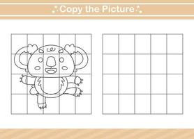 copier l'image jeu éducatif pour la maternelle et le préscolaire. jeu de feuille de calcul pour les enfants vecteur