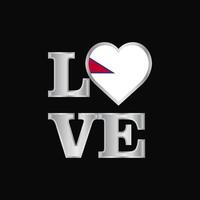 amour typographie népal drapeau conception vecteur beau lettrage