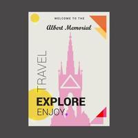 bienvenue au mémorial albert belfast angleterre explorer voyage profiter modèle d'affiche vecteur