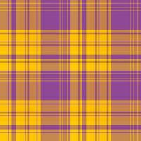 motif sans couture dans les couleurs violettes et jaunes pour le plaid, le tissu, le textile, les vêtements, la nappe et d'autres choses. image vectorielle. vecteur