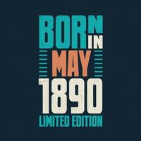 né en mai 1890. anniversaire pour ceux nés en mai 1890 vecteur