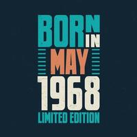 né en mai 1968. anniversaire pour ceux nés en mai 1968 vecteur