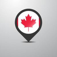 broche de la carte du canada vecteur