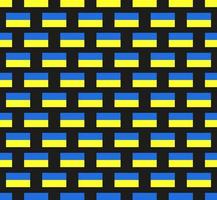 fond vectorielle continue de l'ukraine. formes de coeur couleurs nationales ukrainiennes bleu jaune. motif répétitif. soutenir l'ukraine. vecteur