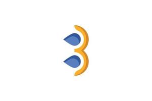 logo initial de la lettre b vecteur