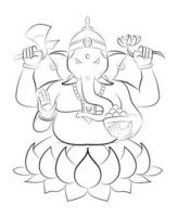 illustration vectorielle de ganesha vecteur