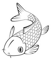 illustration de poisson koi vecteur