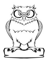 illustration vectorielle de hibou vecteur