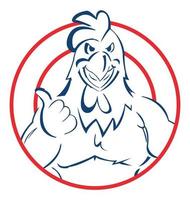 illustration de symbole de poulet vecteur