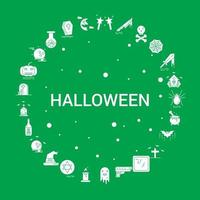 modèle vectoriel d'infographie de jeu d'icônes d'halloween