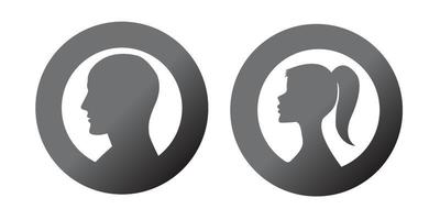 icône d'homme d'affaires, icône homme et femme. illustration de conception de vecteur.