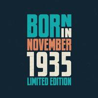 né en novembre 1935. fête d'anniversaire pour ceux nés en novembre 1935 vecteur