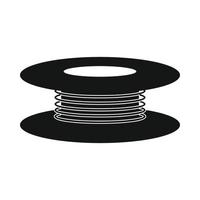 icône de bobine de fil, style simple vecteur
