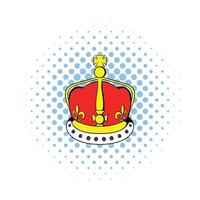 icône de la couronne britannique, style bande dessinée vecteur