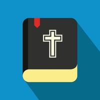 icône de couleur plate unique bible vecteur