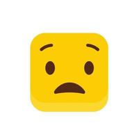 vecteur de conception d'icône emoji triste