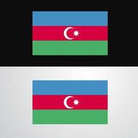 conception de bannière de drapeau azerbaïdjanais vecteur