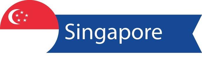 vecteur de drapeau de singapour