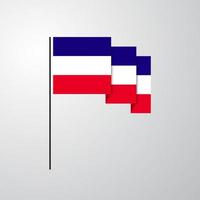 los altos agitant le drapeau fond créatif vecteur