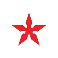 icône étoile rouge, style cartoon vecteur