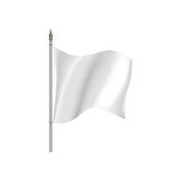 drapeau blanc flottant au vent vecteur