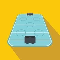 icône plate de patinoire de hockey sur glace vecteur