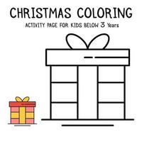 Livre d'activités de coloriage de Noël pour les enfants de moins de 3 ans vecteur