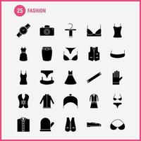 ensemble d'icônes de glyphe solide de mode pour l'infographie le kit uxui mobile et la conception d'impression incluent les vêtements de dessus les vêtements de vêtements les vêtements de dessus la collection de vêtements de vêtements le logo et le pictogramme de l'infographie moderne vecteur