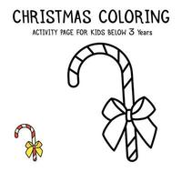 Livre d'activités de coloriage de Noël pour les enfants de moins de 3 ans vecteur