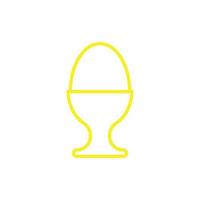 eps10 support de serveur de coquetier vecteur jaune avec icône d'oeuf dur isolé sur fond blanc. symbole de stand d'oeufs dans un style moderne et plat simple pour la conception, le logo et l'application mobile de votre site Web