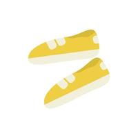 une paire de baskets jaune vif. chaussures de sport vecteur