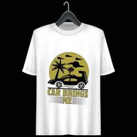 conception de t-shirt de voiture vecteur