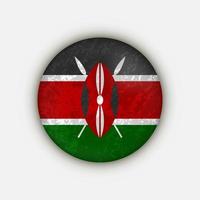 pays kenya. drapeau kényan. illustration vectorielle. vecteur