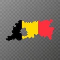 carte de la province du brabant flamand, provinces de belgique. illustration vectorielle. vecteur