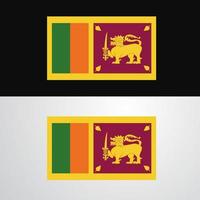 conception de bannière drapeau sri lanka vecteur