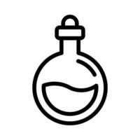 icône de jeu de symbole de bouteille avec style de contour vecteur