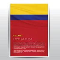 vecteur de conception de drapeau colombie