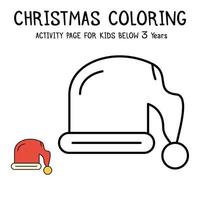 Livre d'activités de coloriage de Noël pour les enfants de moins de 3 ans vecteur