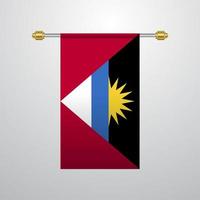 drapeau suspendu antigua et barbuda vecteur