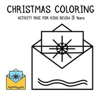 Livre d'activités de coloriage de Noël pour les enfants de moins de 3 ans vecteur