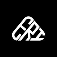 conception créative du logo de lettre eri avec graphique vectoriel, logo eri simple et moderne en forme de triangle rond. vecteur