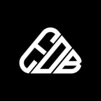 conception créative du logo de lettre eob avec graphique vectoriel, logo eob simple et moderne en forme de triangle rond. vecteur