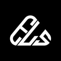 conception créative du logo els letter avec graphique vectoriel, logo els simple et moderne en forme de triangle rond. vecteur